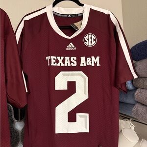 Adidas Maroon Texas A&M Jersey with White Accents